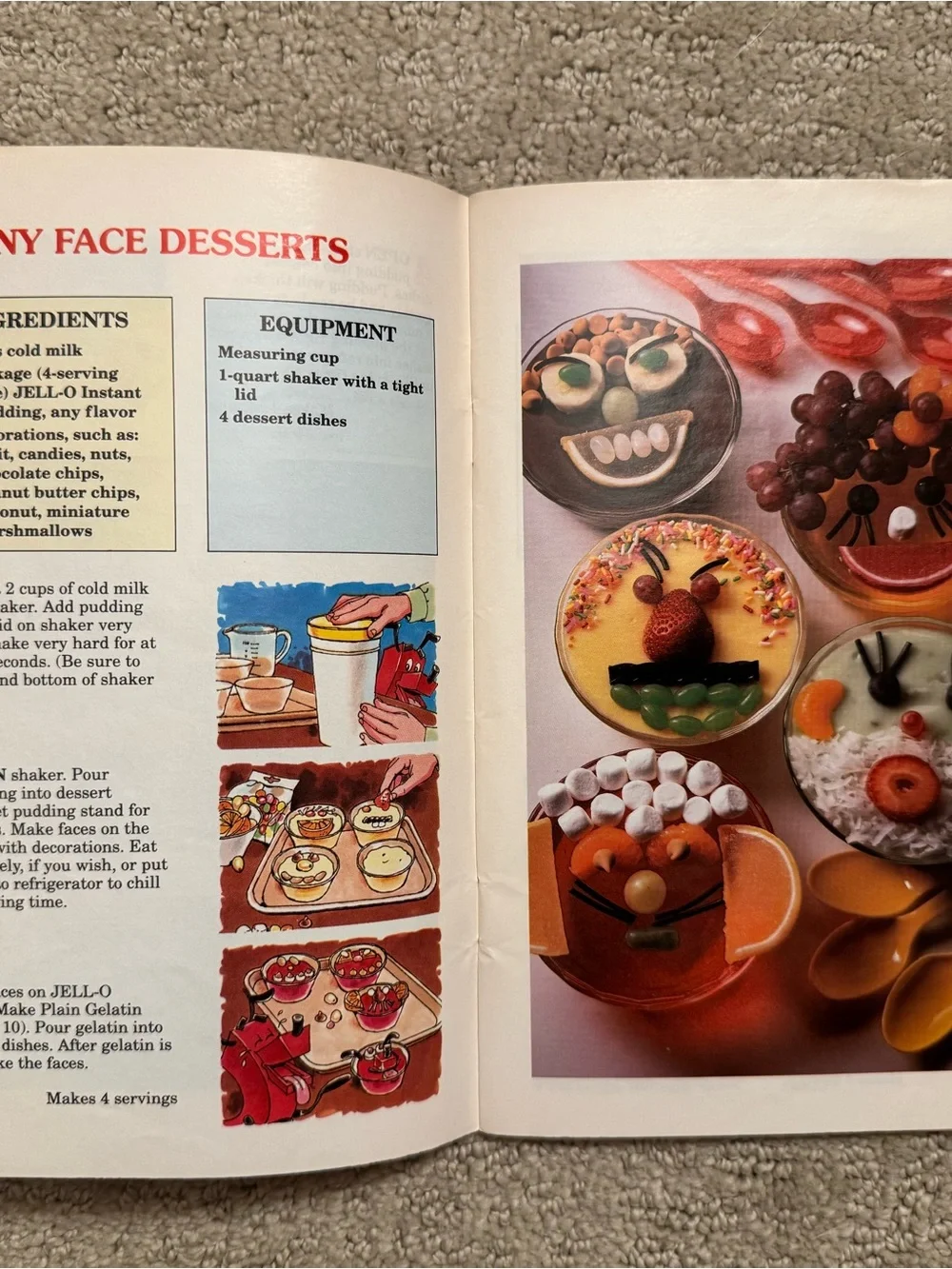 VINTAGE Jell-O Kids' Cooking Fun Recipe Book - 1991